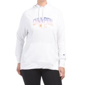 Champion plus powerblend classic hoodie warm logo colorful pockets. Size 4X
